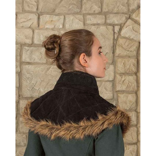 Nimue Fur Lined Suede Gorget