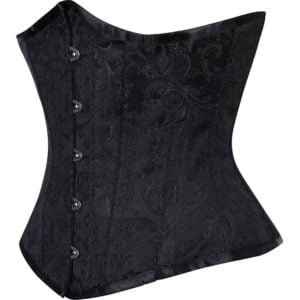 Black Brocade Underbust Corset