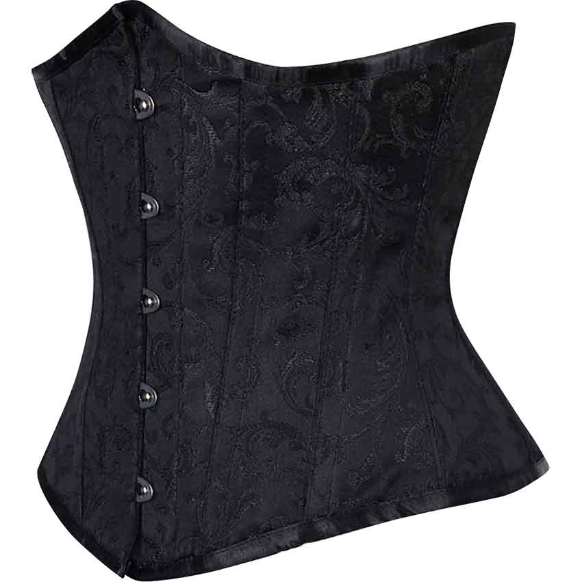 Black Brocade Underbust Corset