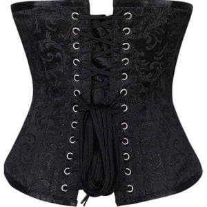 Black Brocade Underbust Corset