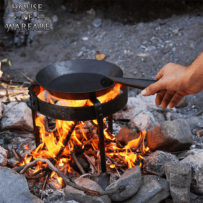 Kenmore Camping Frying Pan Fryer Foldable Handle Iron Metal Durable Outdoor  U.S.