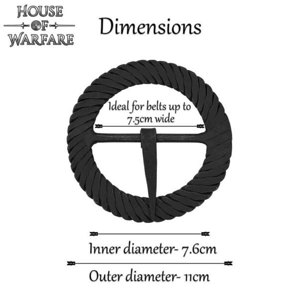 3 Inch Twisted Iron Round Buckle