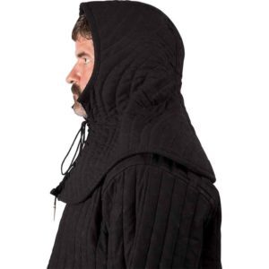 Medieval Padded Coif - Black