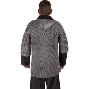 Aluminum and Rubber Half Sleeve Chainmail Hauberk