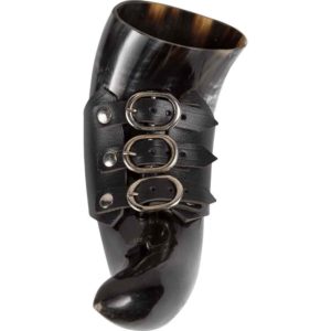 Skarde Norse Drinking Horn with Holder