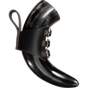 Skarde Norse Drinking Horn with Holder