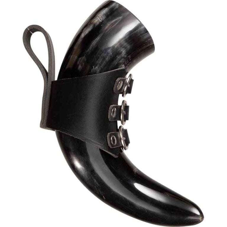 Skarde Norse Drinking Horn with Holder