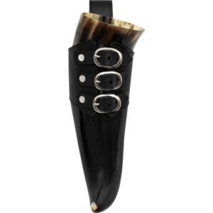 Skarde Norse Drinking Horn with Holder