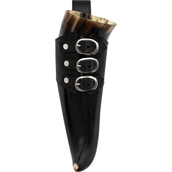 Skarde Norse Drinking Horn with Holder