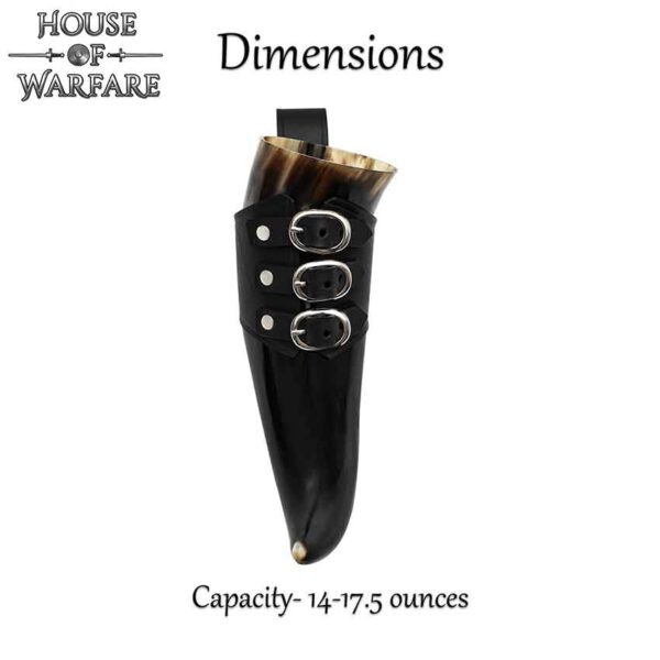 Skarde Norse Drinking Horn with Holder