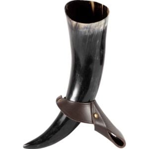 Estrid Drinking Horn with Leather Stand