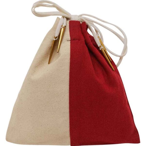 Two Color Cotton Drawstring Pouch