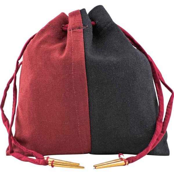Two Color Cotton Drawstring Pouch