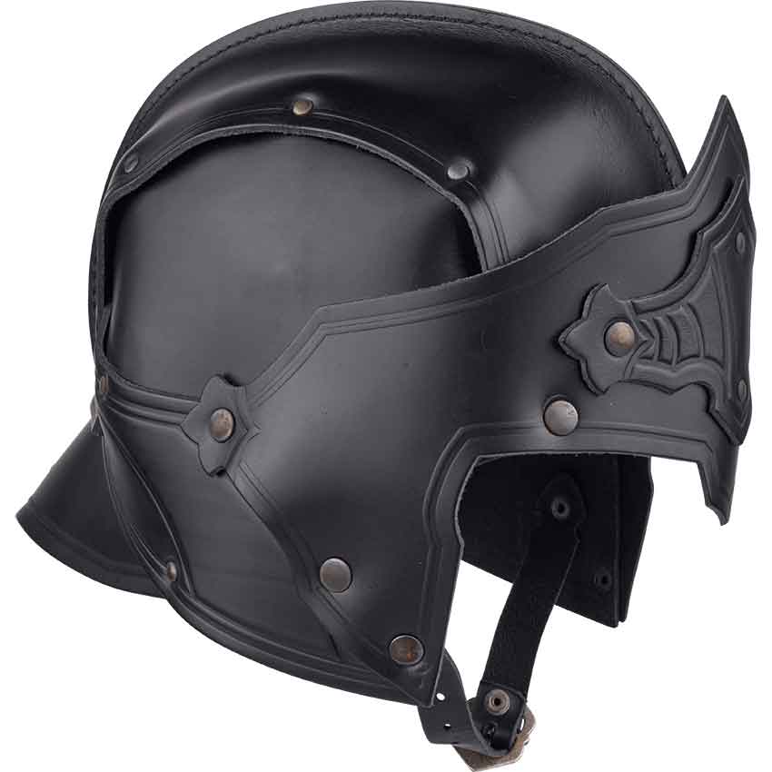 【 CTHY + Rich I 】SAFFIANO LEATHER HELMET Antonius Helmet - MY101117 - Medieval Collectibles