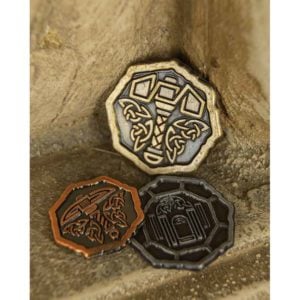 Set of 10 Gold Ancient Dwarves LARP Coins