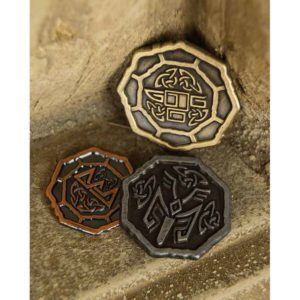 Set of 10 Silver Ancient Dwarves LARP Coins