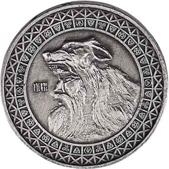 Set of 10 Silver Earth LARP Coins