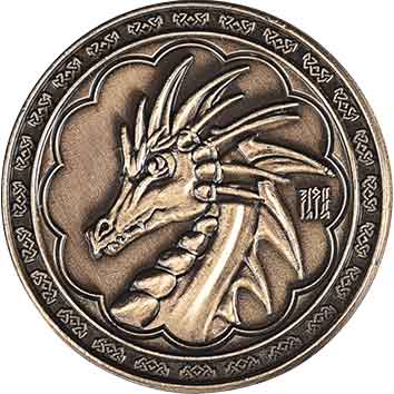 Set of 10 Gold Mage LARP Coins