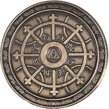 Set of 10 Gold Mage LARP Coins