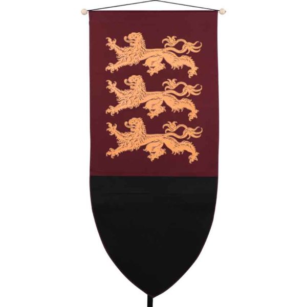 Richard The Lionheart Heraldic Banner - Gold
