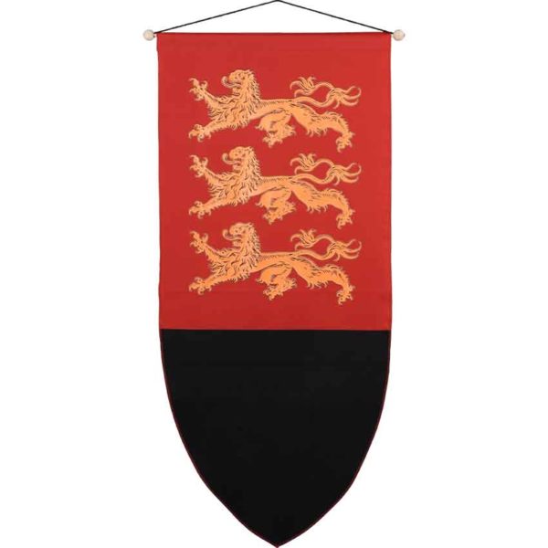 Richard The Lionheart Heraldic Banner - Gold