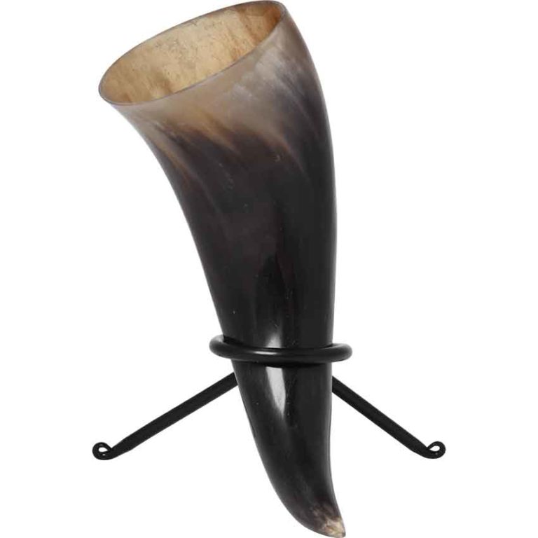 Direwolf Drinking Horn with Stand