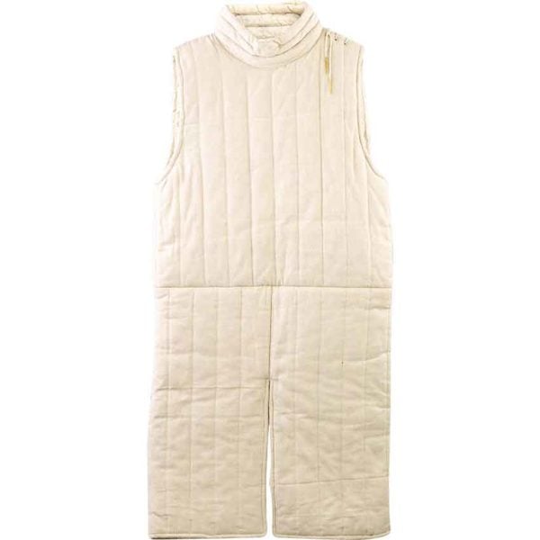 Collared Sleeveless Gambeson - Ecru