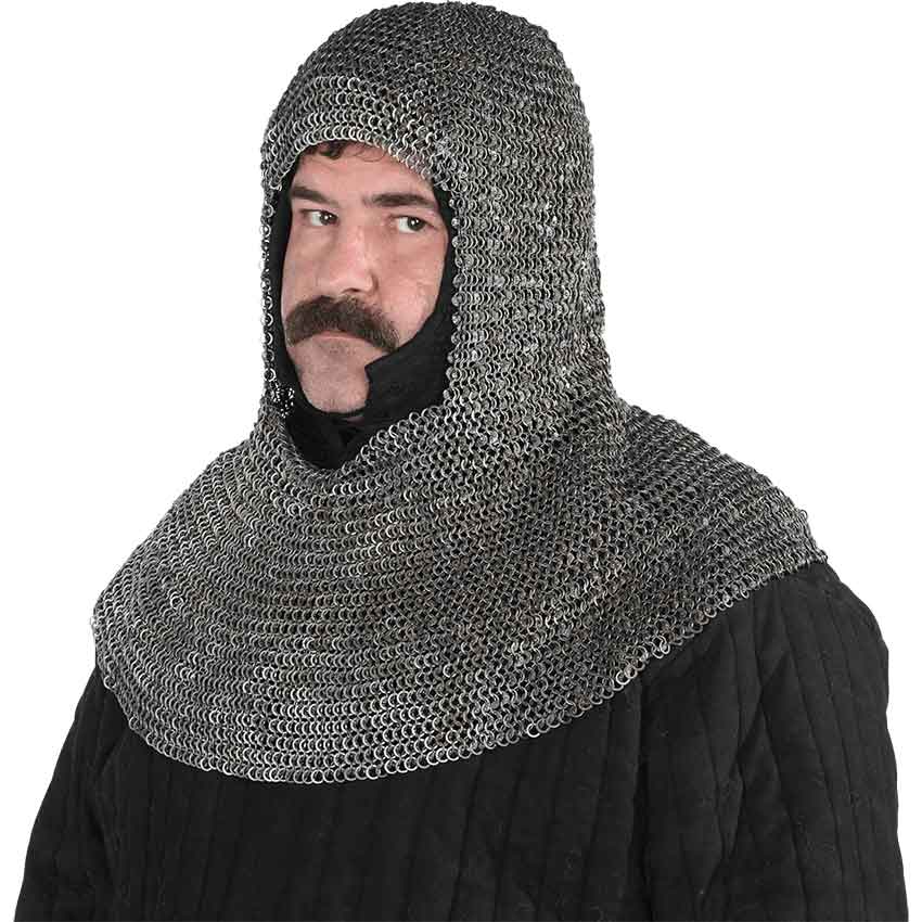 Premium Medieval Chainmail Coif - HW-700994 - Medieval Collectibles