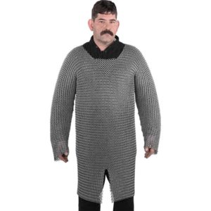 Aluminum and Rubber Long Sleeve Chainmail Hauberk