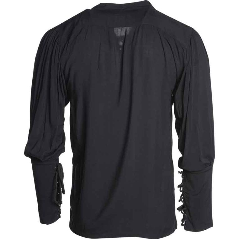 Essential Pirate Shirt - Black - HW-701396BK - Medieval Collectibles