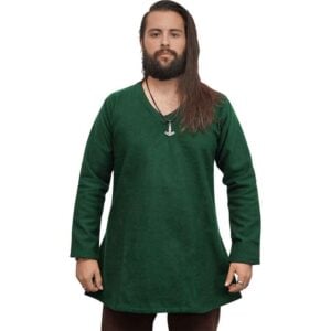 Long Sleeve Wool Tunic - Green