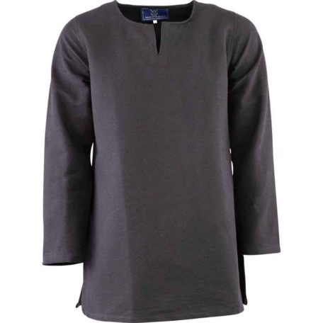 Long Sleeve Viking Tunic - Black - HW-701401BL - Medieval Collectibles