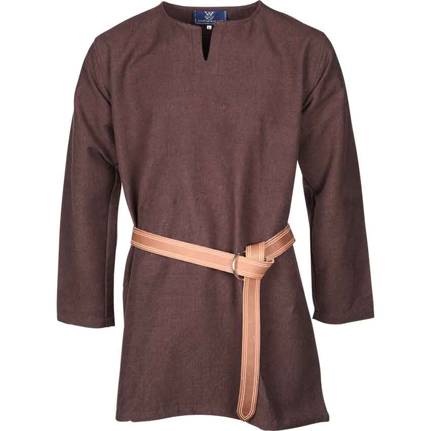 Long Sleeve Viking Tunic - Brown - HW-701401BR - Medieval Collectibles