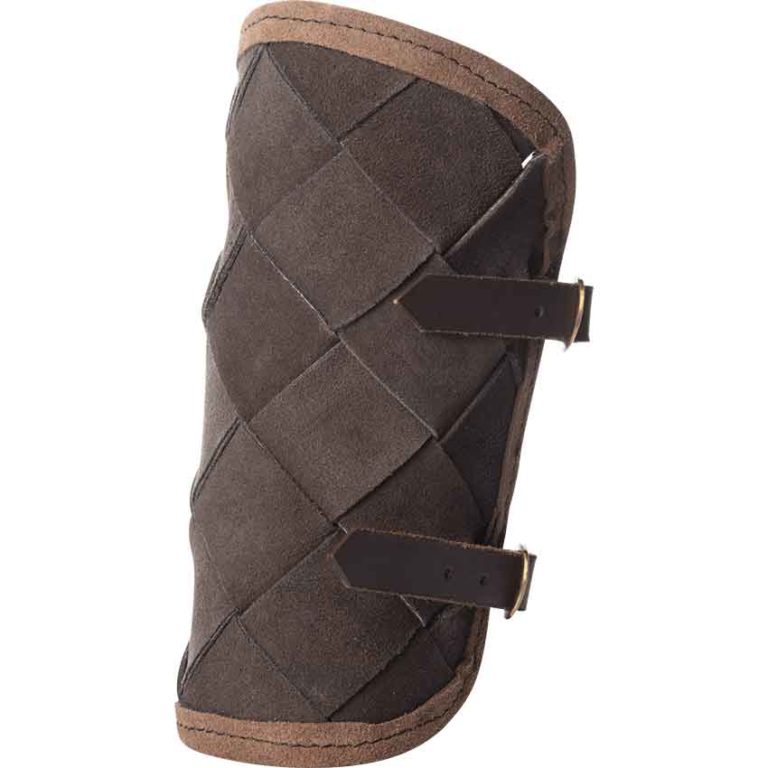 Leather Viking Bracers - Brown