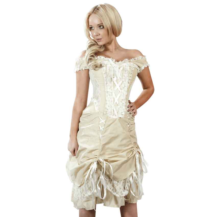 cream corset dress