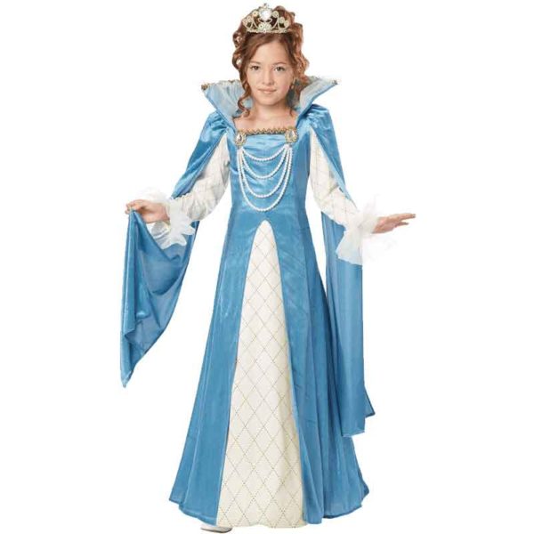 Girls Elegant Renaissance Queen Costume - CAL-00393 - Medieval Collectibles