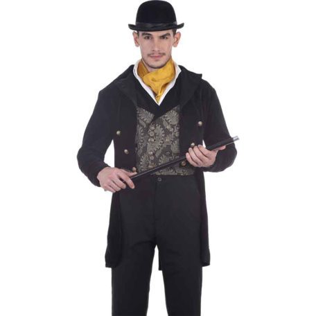 Black Velvet Gentlemans Tailcoat - DC1277 - Medieval Collectibles