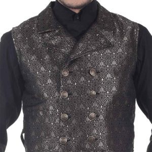 Black Double-Breasted Cavalier Vest