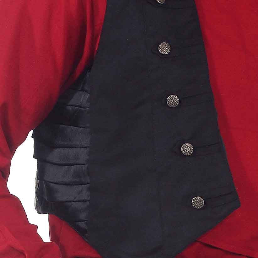 Black Suede Lafayette Vest - Medieval Collectibles