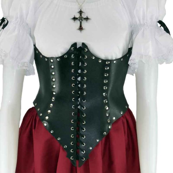 Dark Mistress Leather Under-Bust Corset