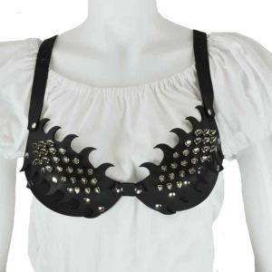 Spiked Leather Bra