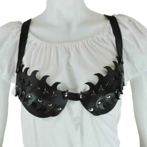 Fanged Leather Bra