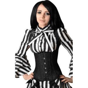 Gothic Black Strap Underbust Corset