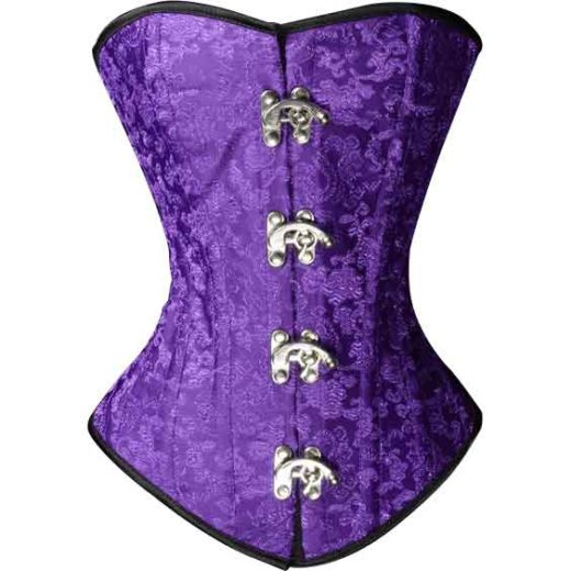 Agaasi Purple Black Brocade Overbust Corset main image 0