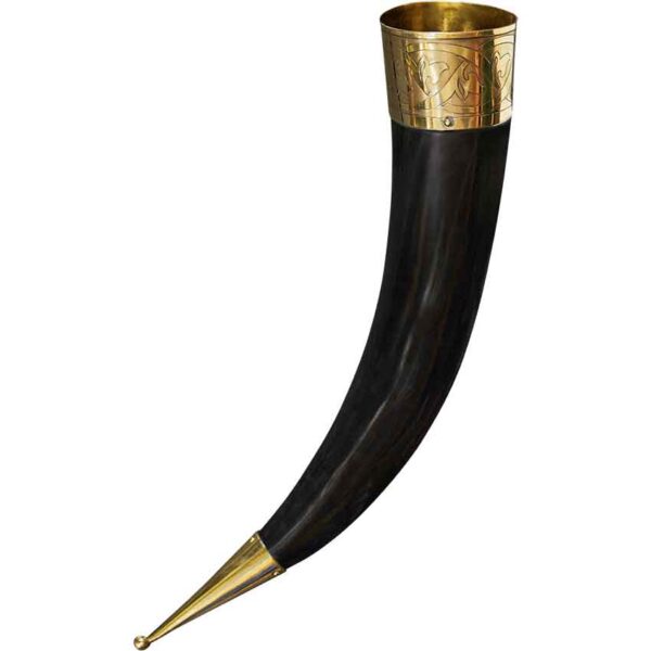 Knotwork Rim Drinking Horn