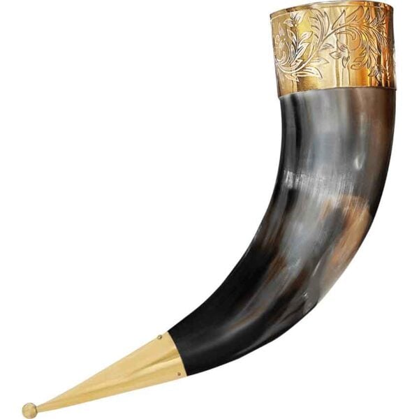 Leaf Rim Drinking Horn