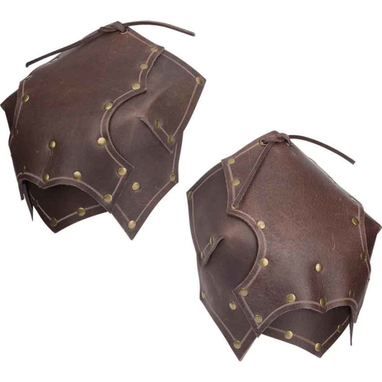 Behan Leather Pauldrons - HW-701557 - Medieval Collectibles