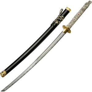 Engraved Serpent Dragon Katana