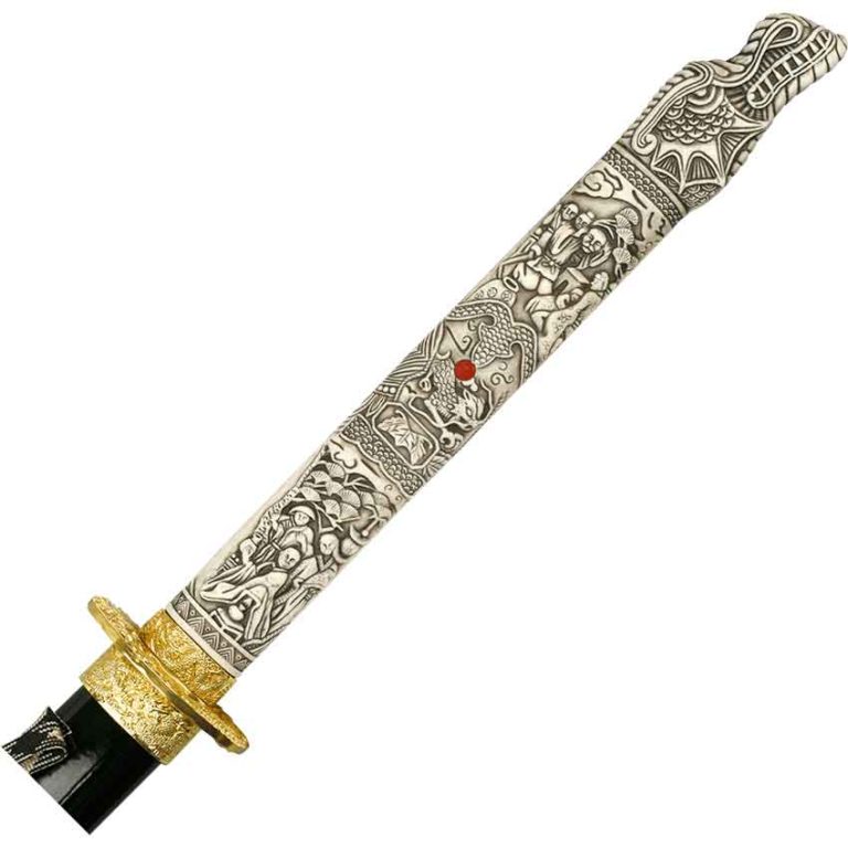 Engraved Serpent Dragon Katana