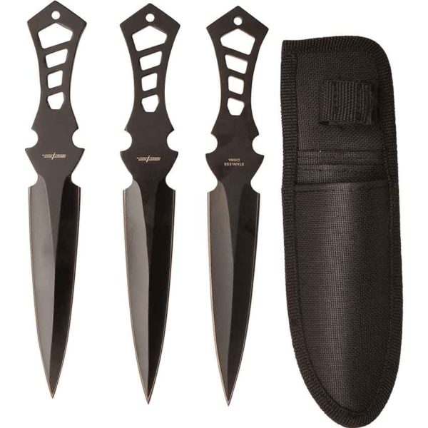 Black Leaf Throwing Knife Set